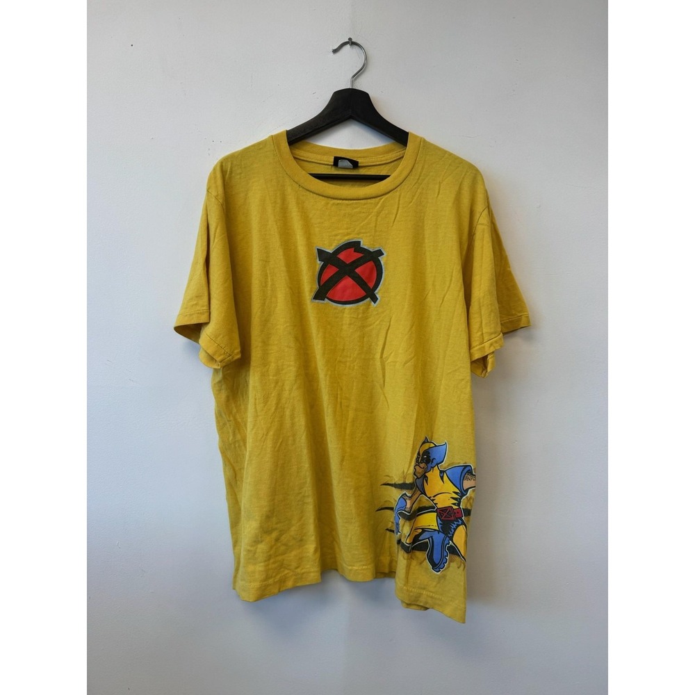Vintage Changes Marvel X Men‎ Wolverine Shirt Mens Large Yellow Graphic Tee 90s